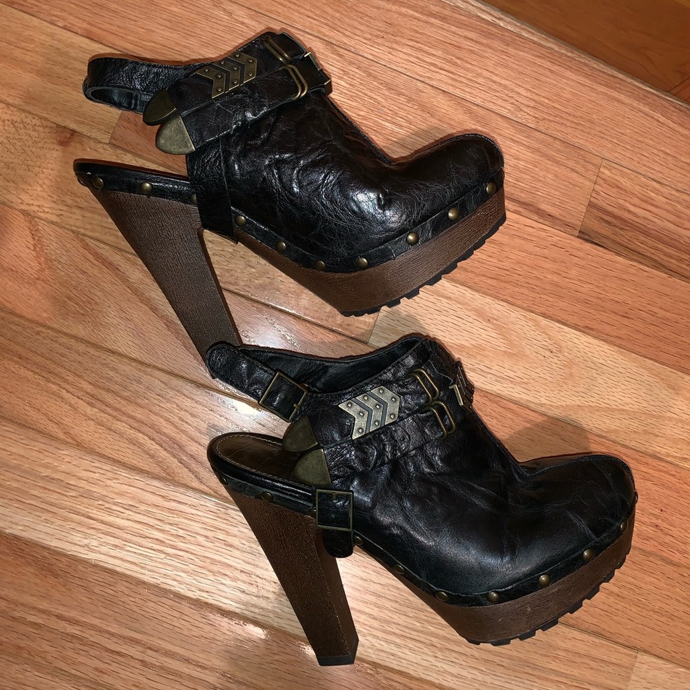 Sam Edelman sling back leather clogs size 7